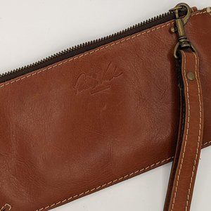 Patricia Nash Brown Leather Wristlet Wallet